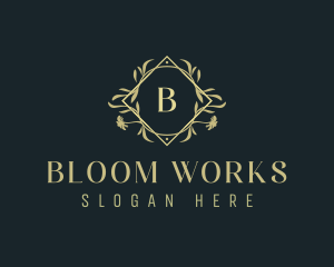 Elegant Ornamental Floral  logo design