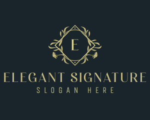 Elegant Ornamental Floral  logo design