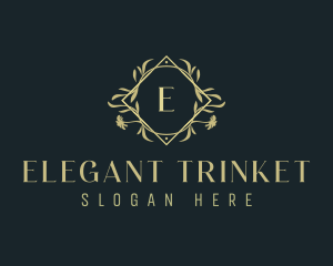 Elegant Ornamental Floral  logo design