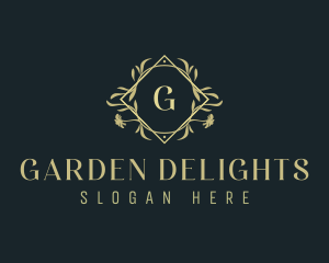 Elegant Ornamental Floral  logo design