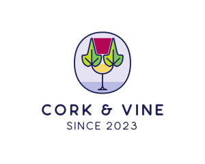 Organic Wine Glass  logo design