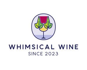 Organic Wine Glass  logo design