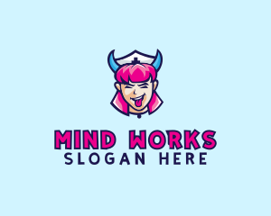 Crazy Nurse Woman logo design