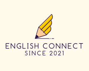 Winged Writing Pencil logo