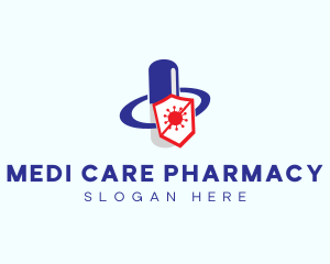 Pharmacy Medicine Pill logo design