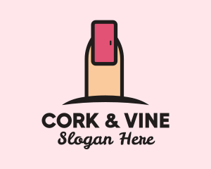 Pink Fingernail Door  logo design