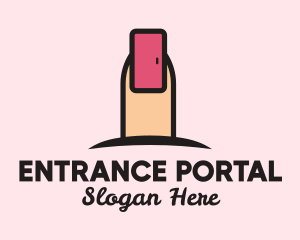 Pink Fingernail Door  logo