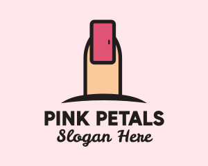 Pink Fingernail Door  logo design