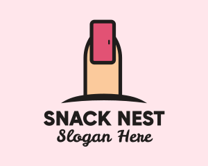 Pink Fingernail Door  logo design