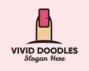 Pink Fingernail Door  logo design