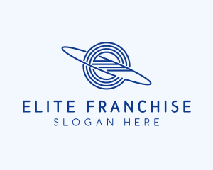 Planet Orbit Letter E  logo design