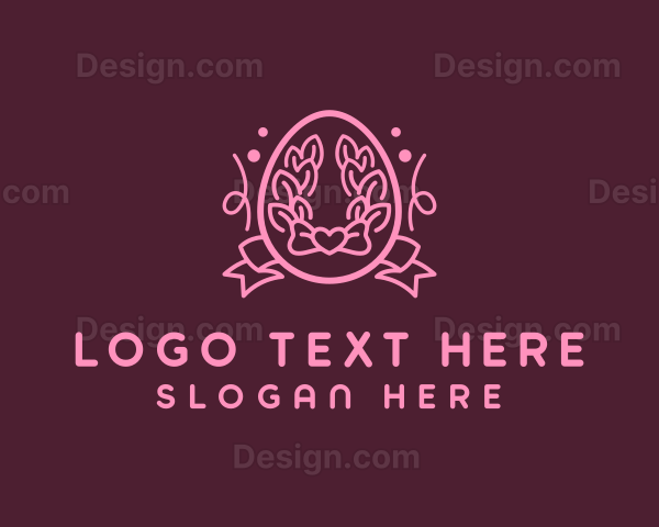 Easter Egg Wreath Logo