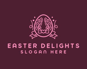 Easter Egg Wreath  logo design