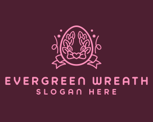 Easter Egg Wreath  logo design