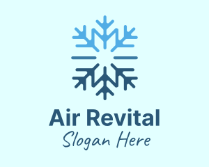 Snowflake Frost Cooling logo design