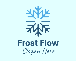 Snowflake Frost Cooling logo design