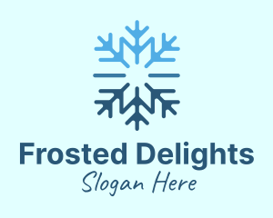 Snowflake Frost Cooling logo design