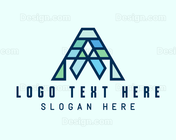 Modern Geometric Letter A Logo