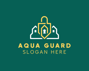 Padlock House Security logo design