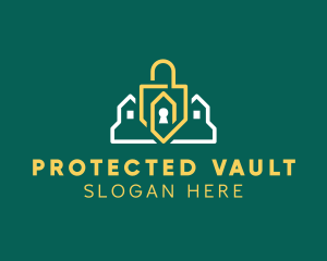 Padlock House Security logo design