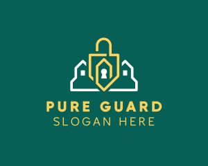 Padlock House Security logo design