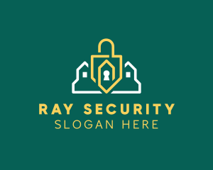 Padlock House Security logo design