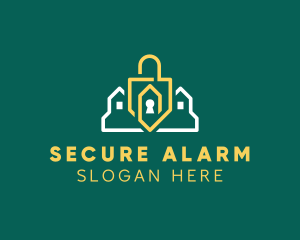 Padlock House Security logo design