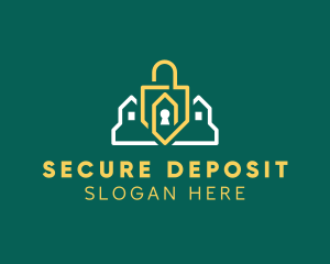 Padlock House Security logo design