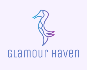 Seahorse Marine Animal  Logo