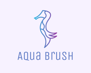 Seahorse Marine Animal  logo design