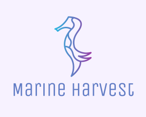 Seahorse Marine Animal  logo design