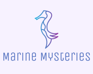 Seahorse Marine Animal  logo design