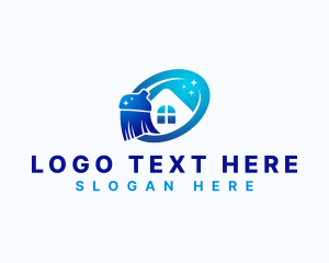 Broom Cleaning House logo