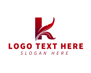 Feather Business Letter K logo