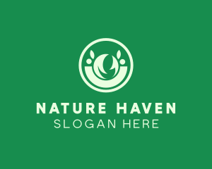 Natural Eco Leaf logo design