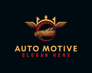 Wings Auto Car logo design