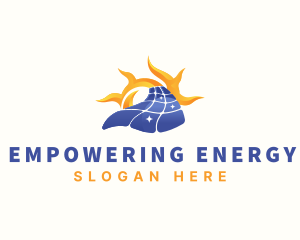 Solar Panel Sun Energy logo design