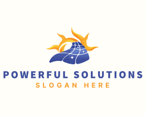 Solar Panel Sun Energy logo design