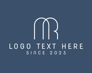 Simple Style Monoline Letter MR logo