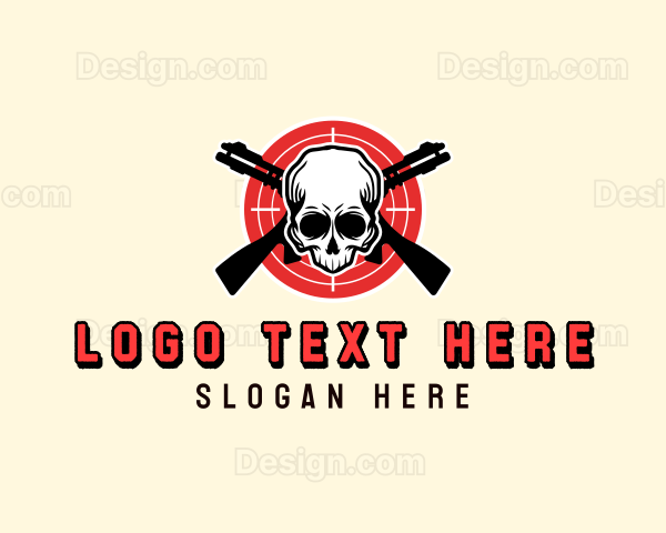 Target Shotgun Skull Logo