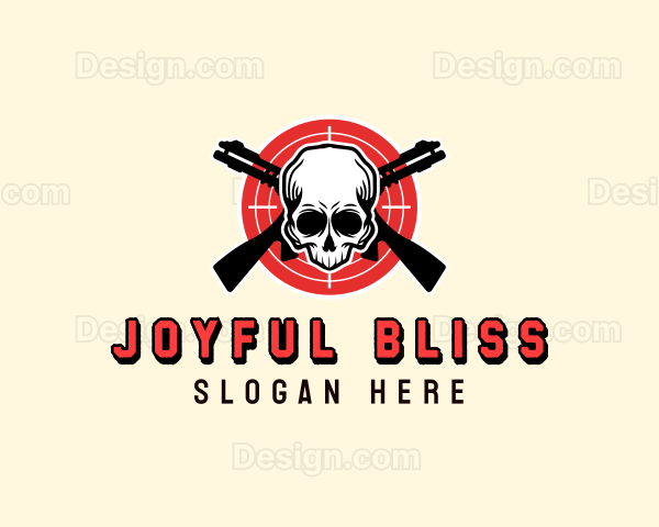 Target Shotgun Skull Logo