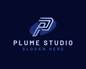 Media Studio Letter P logo design