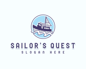 Marine Fishing Boat logo design