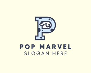 Spotted Cute Dog logo design