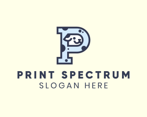 Spotted Cute Dog logo design