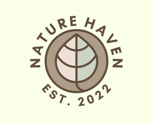 Nature Leaf Badge logo design