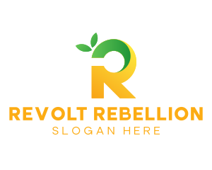 Lemon Letter R logo design