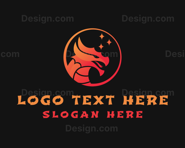 Oriental Dragon Character Logo