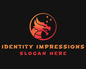 Oriental Dragon Character logo
