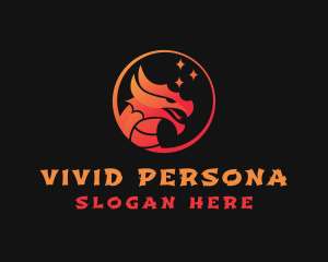 Oriental Dragon Character logo